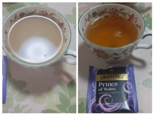 プリンスオブウェールズの飲み比べ(ストレートとミルクティー)